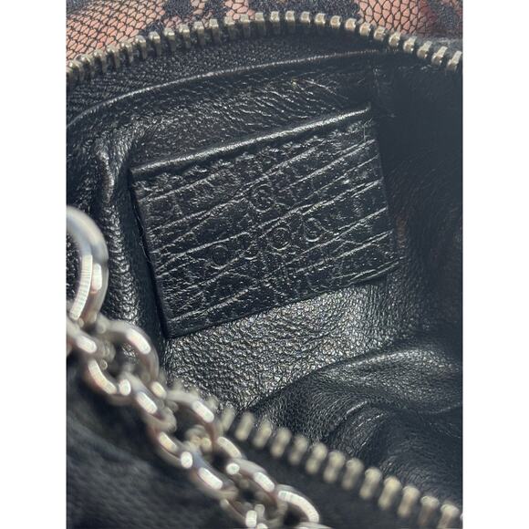 Gucci Vintage Black GG Monogram Micro Mini Horsebit Coin Purse Bag Charm - Picture 5 of 6